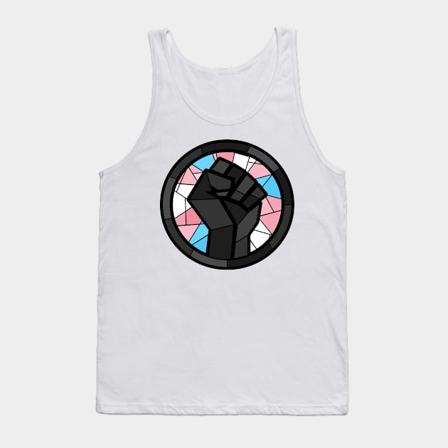 BLM Stained Glass Fist (Trans) Tank Top by OctopodArts